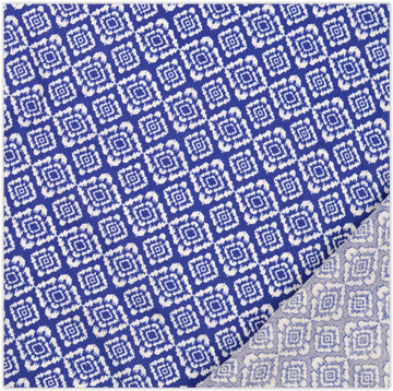 Viskose-Leinen Ethno blau *Ab 50cm - 0