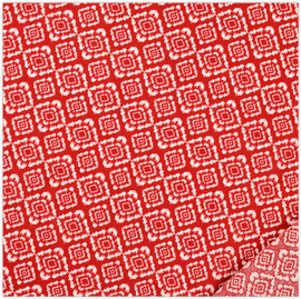 Viskose-Leinen Ethno rot *Ab 50cm - 0