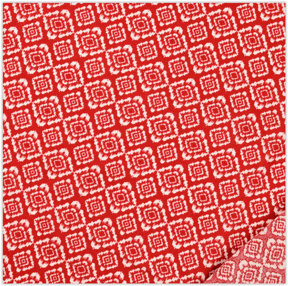 Viskose-Leinen Ethno rot *Ab 50cm