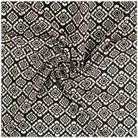 Viskose-Leinen Ethno schwarz *Ab 50cm