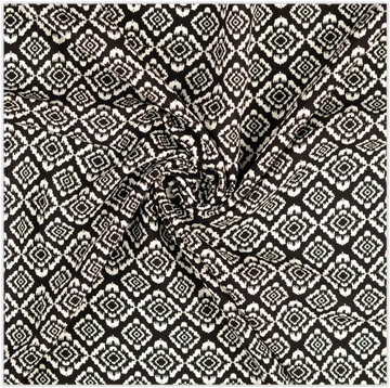 Viskose-Leinen Ethno schwarz *Ab 50cm