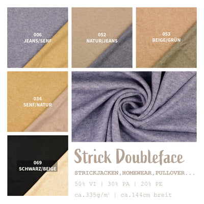 Double-faced knit fabric *Starting at 50 cm