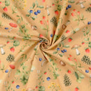 Baumwolle digital bedruckt & merzerisiert - Wald beige *Ab 50cm-1