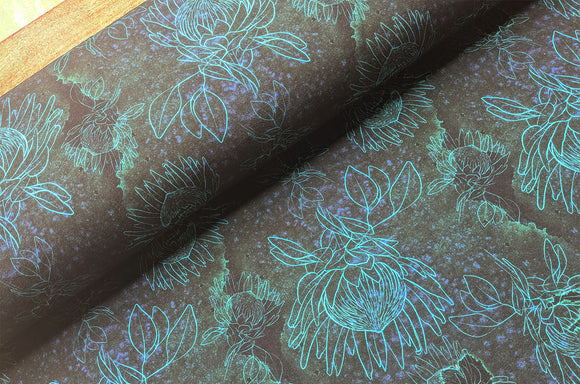 Wintersweat Blumen grün * Ab 50cm