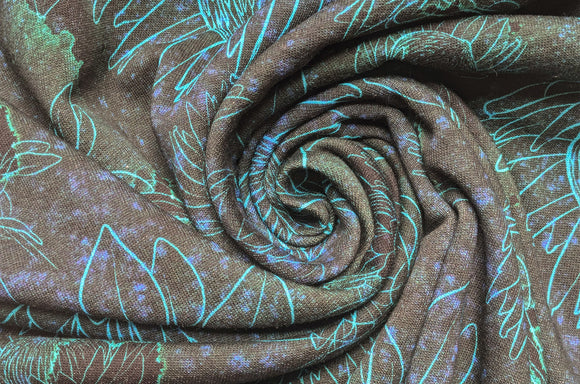 Wintersweat Blumen grün * Ab 50cm