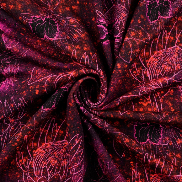 Wintersweat Blumen weinrot *Ab 50cm