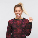 Wintersweat Blumen weinrot *Ab 50cm-3