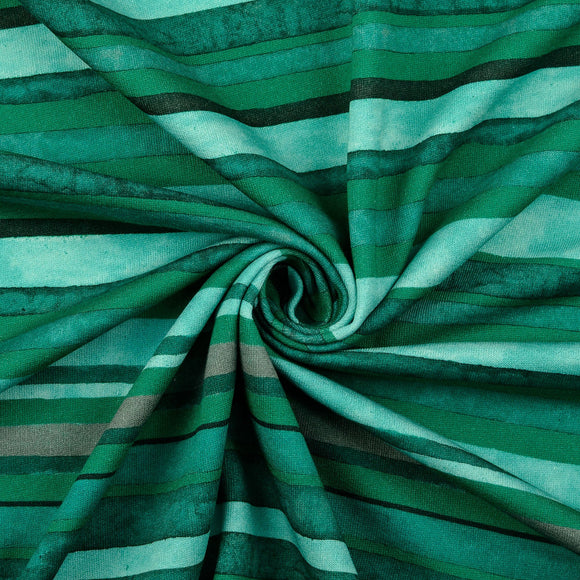 Wintersweat Streifen grün * Ab 50cm