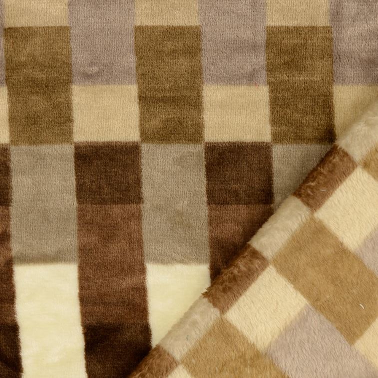 Buy 005-karo-beige Wellnessfleece bedruckt *Ab 50cm