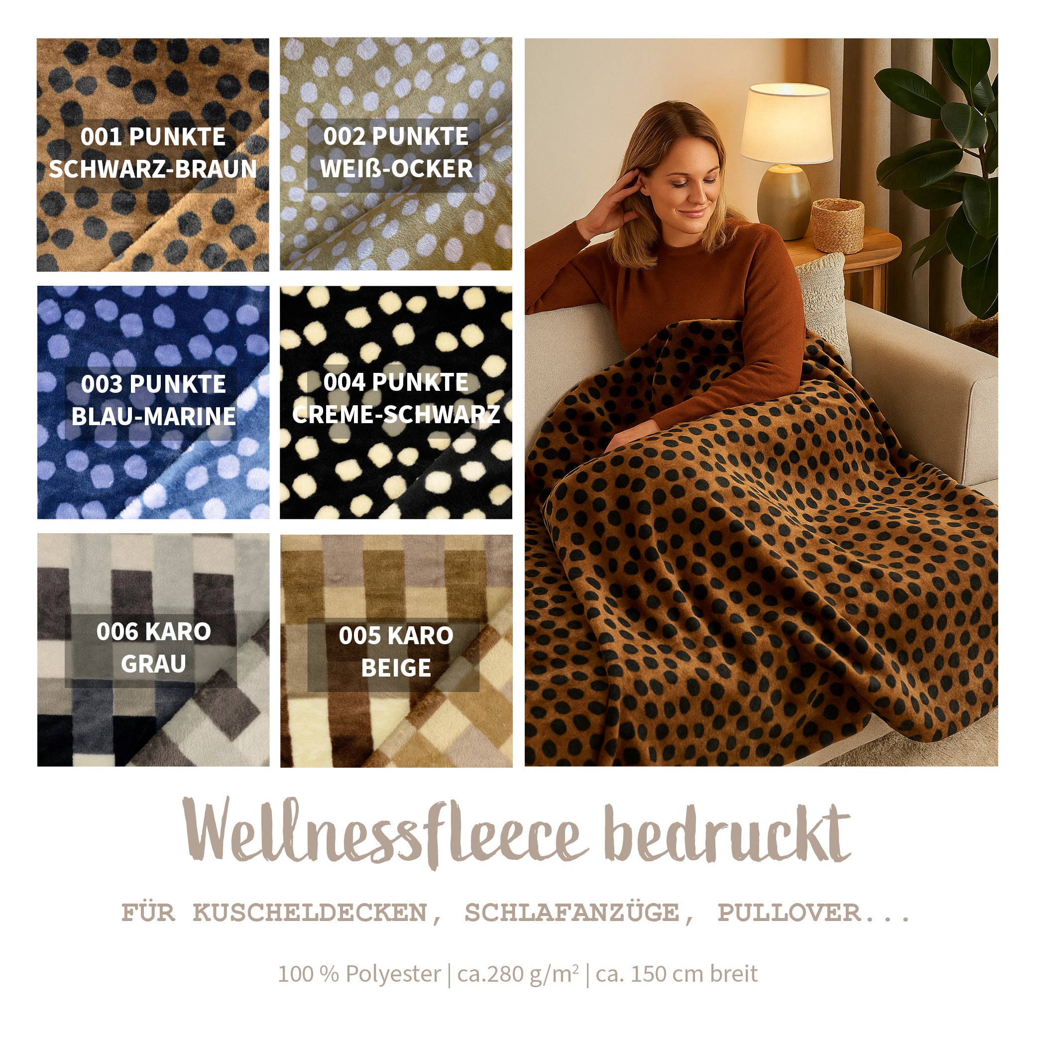 Wellnessfleece bedruckt *Ab 50cm
