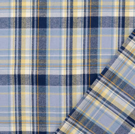Acheter 005-blau Flanell Baumwolle Karo *Ab 50 cm