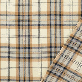 Acheter 008-marine Flanell Baumwolle Karo *Ab 50 cm