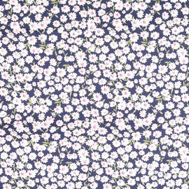 Acheter 003-blumchen-marine Baumwolle bedruckt Blümchen *Ab 50cm