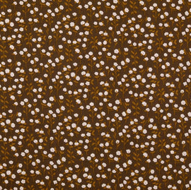 Acheter 006-ocker-braun Baumwolle bedruckt Blümchen *Ab 50cm