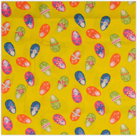 Kaufen 005-ostereier-gelb Baumwolldruck Ostern *Ab 25 cm