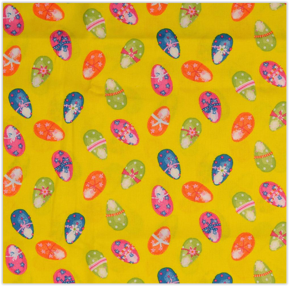 Coton imprimé Pâques *À partir de 25 cm