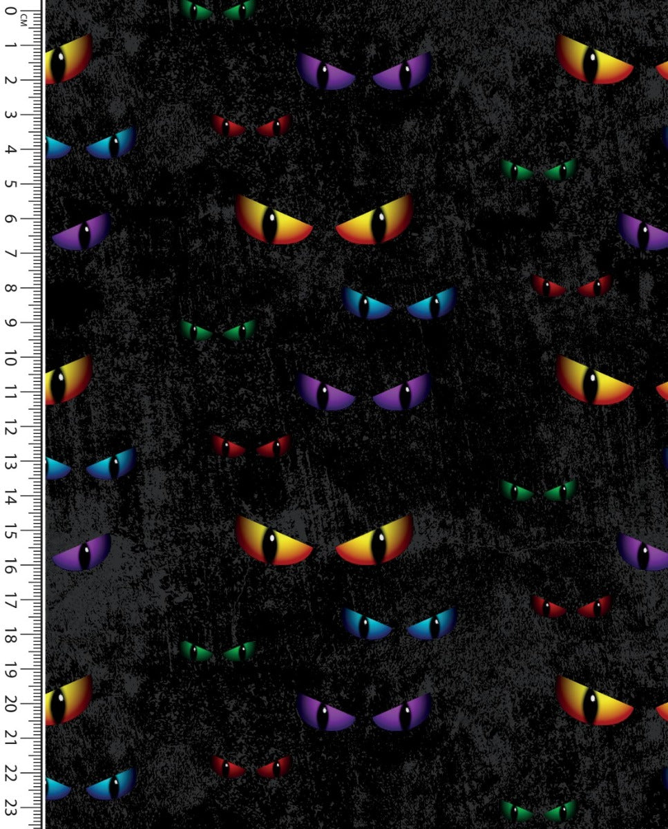 Buy 003-grinsekatze-augen-schwarz Baumwolljersey digital bedruckt  *Ab 50cm