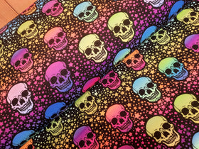 Jersey de coton imprimé numérique têtes de mort * A partir de 50 cm - 0