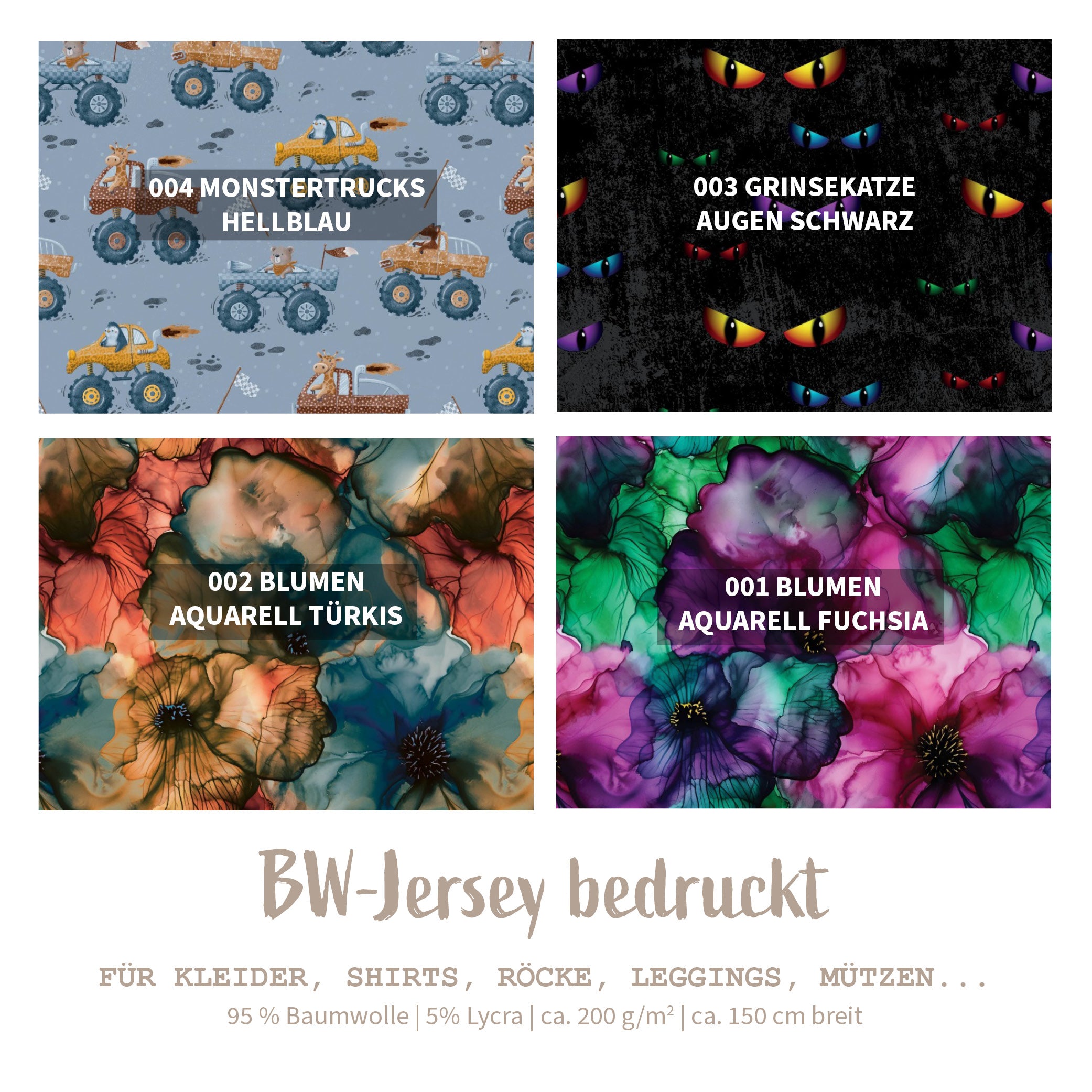 Baumwolljersey digital bedruckt  *Ab 50cm