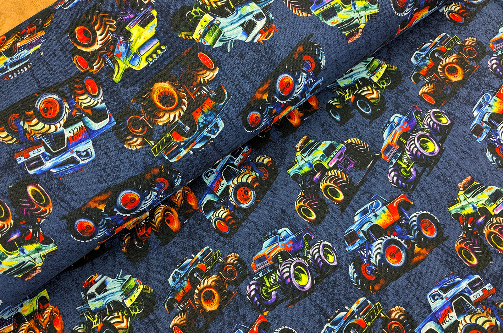 Acheter 001-monstertrucks-marine Alpenfleece bedruckt *Ab 50cm