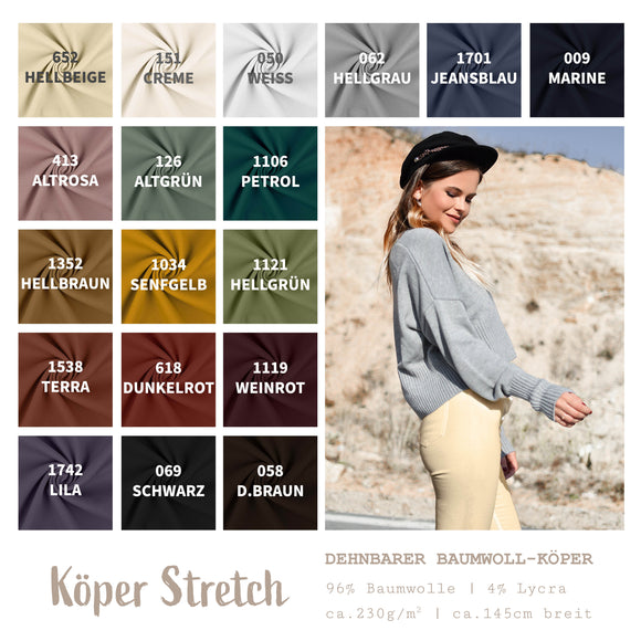 Sergé extensible * À partir de 50 cm