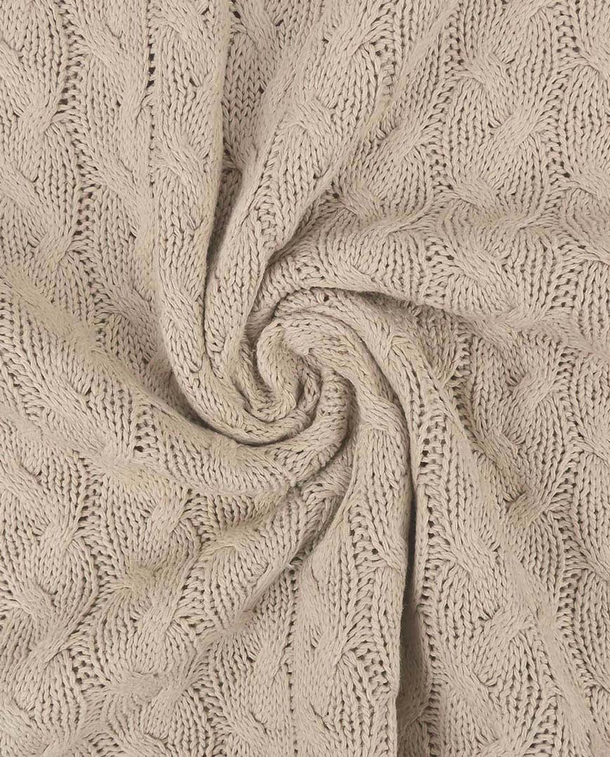 Maille coton beige *À partir de 50 cm