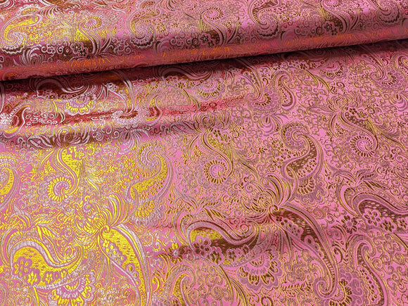 Brokatstoff Paisley mit gold *Ab 50cm