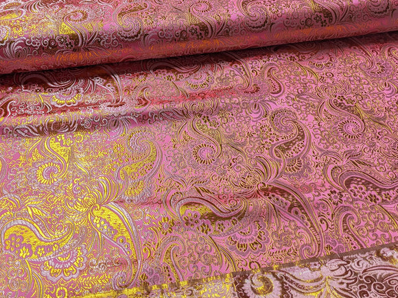 Brokatstoff Paisley mit gold *Ab 50cm