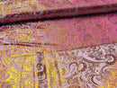 Brokatstoff Paisley mit gold *Ab 50cm-7