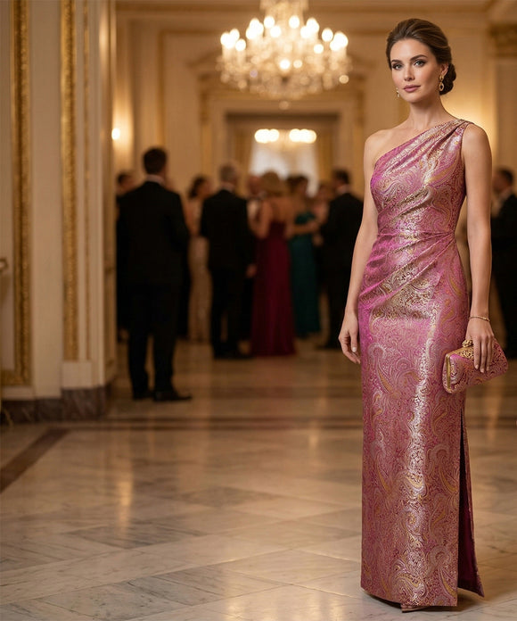 Brokatstoff Paisley mit gold *Ab 50cm