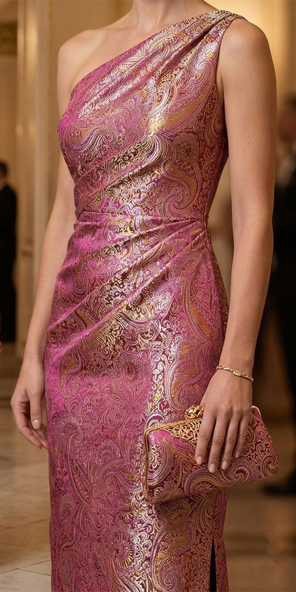 Brokatstoff Paisley mit gold *Ab 50cm