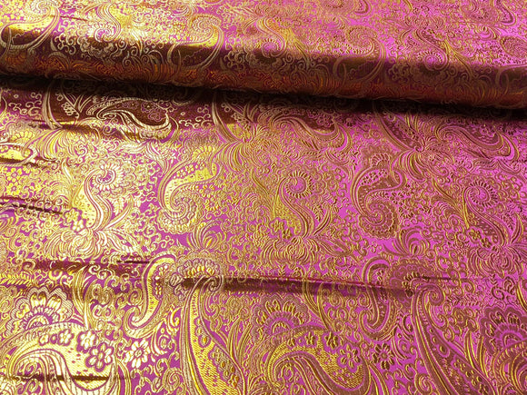 Brokatstoff Paisley mit gold *Ab 50cm