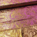 Brokatstoff Paisley mit gold *Ab 50cm-12