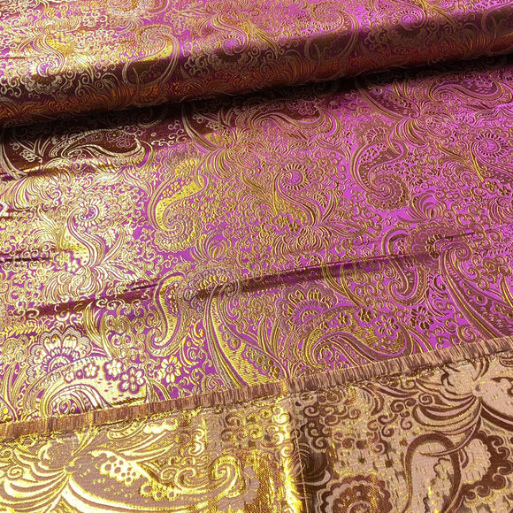 Brokatstoff Paisley mit gold *Ab 50cm