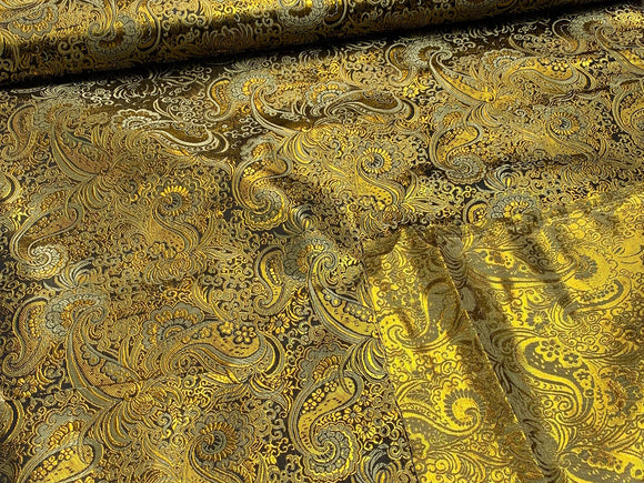 Brokatstoff Paisley mit gold *Ab 50cm