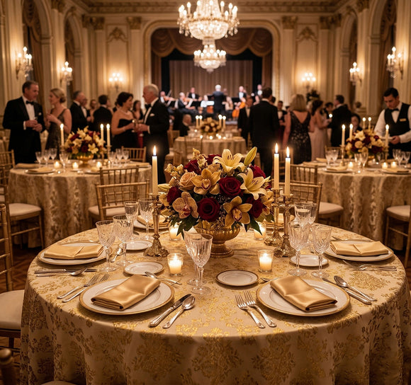 Brokatstoff Blumen mit gold *Ab 50cm