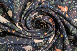 Baumwolljersey Bio Waldtiere * Ab 50 cm - 0