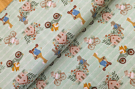 Baumwolljersey Bio fahrende Tiere * Ab 50 cm