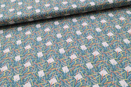 Baumwolle Digitaldruck Schreibzeug *Ab 50cm