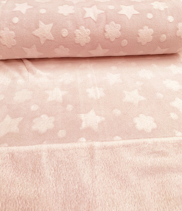 Kuschelfleece Sterne & Wolken *Ab 50cm