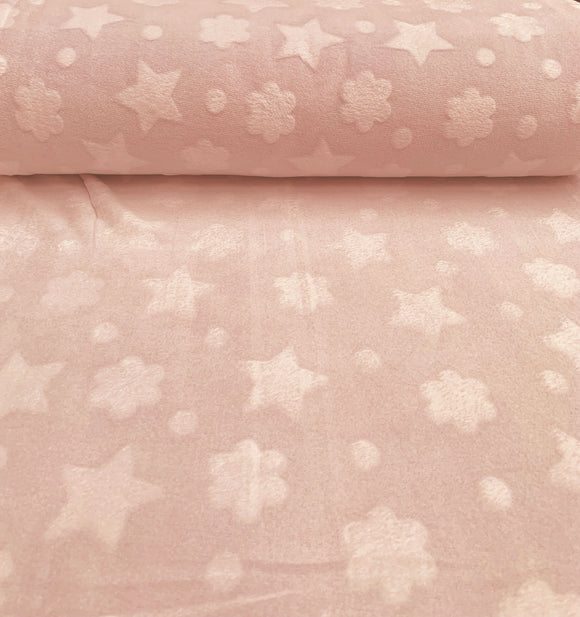 Kuschelfleece Sterne & Wolken *Ab 50cm