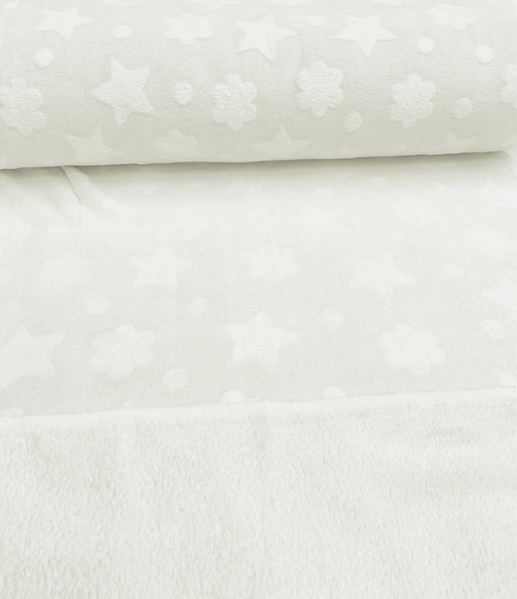 Kuschelfleece Sterne & Wolken *Ab 50cm