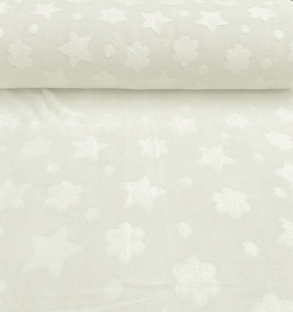 Kuschelfleece Sterne & Wolken *Ab 50cm