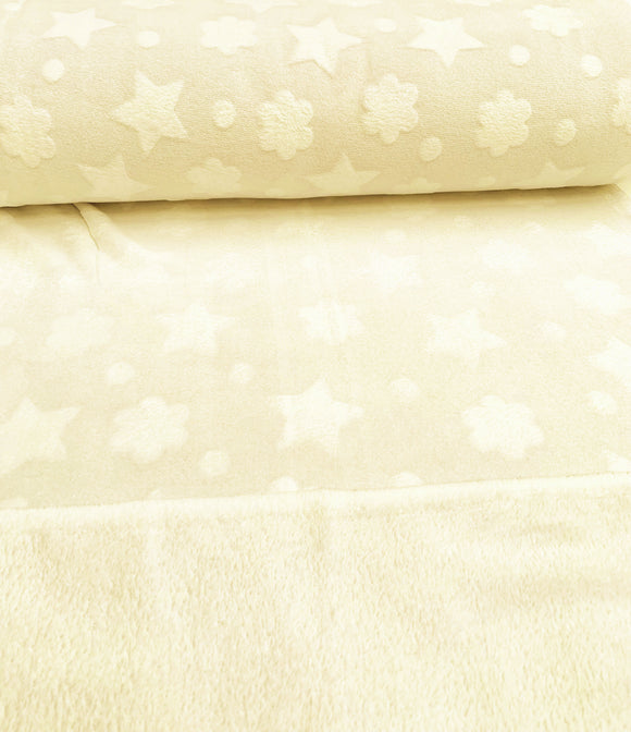Kuschelfleece Sterne & Wolken *Ab 50cm