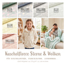 Kuschelfleece Sterne & Wolken *Ab 50cm-1
