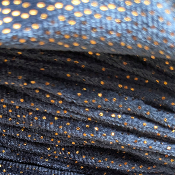 Stretchsamt Goldpunkte *Ab 50cm