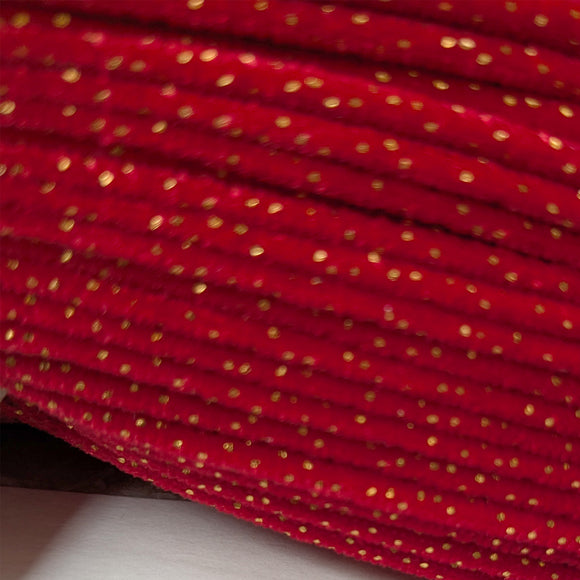 Stretchsamt Goldpunkte *Ab 50cm