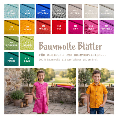 Baumwolle digital bedruckt Blätter *Ab 50cm