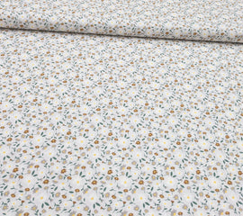 Acheter 006-ganseblumchen-grau-terra Baumwolle bedruckt Blumen *Ab 50cm