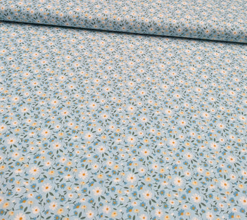 Acheter 007-ganseblumchen-hellblau Baumwolle bedruckt Blumen *Ab 50cm